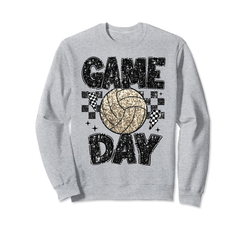 Game Day Volleyball Mama Mom Sweatshirt - Fun Novelty Design Men Women - T-Shirt, Sweatshirt, Hoodie