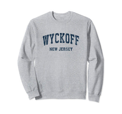 Wyckoff New Jersey Nj Varsity Sweatshirt - Aesthetic Graphic for Adults - T-Shirt, Sweatshirt, Hoodie