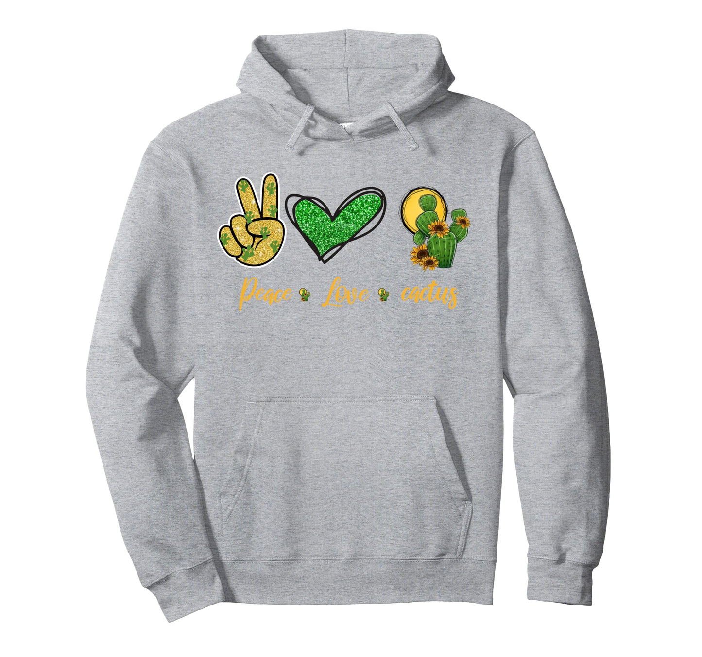 Peace Love Cactus Hoodie - Streetwear Style for Adults - T-Shirt, Sweatshirt, Hoodie