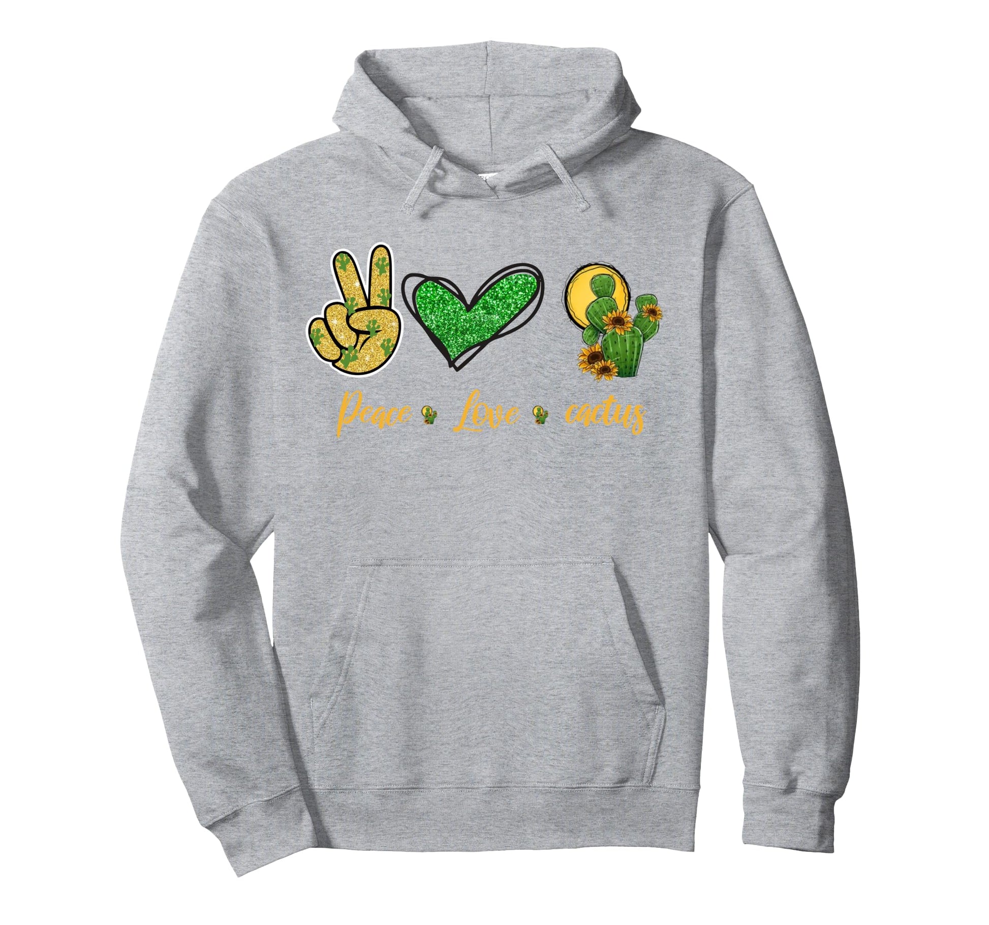 Peace Love Cactus Hoodie - Streetwear Style for Adults - T-Shirt, Sweatshirt, Hoodie
