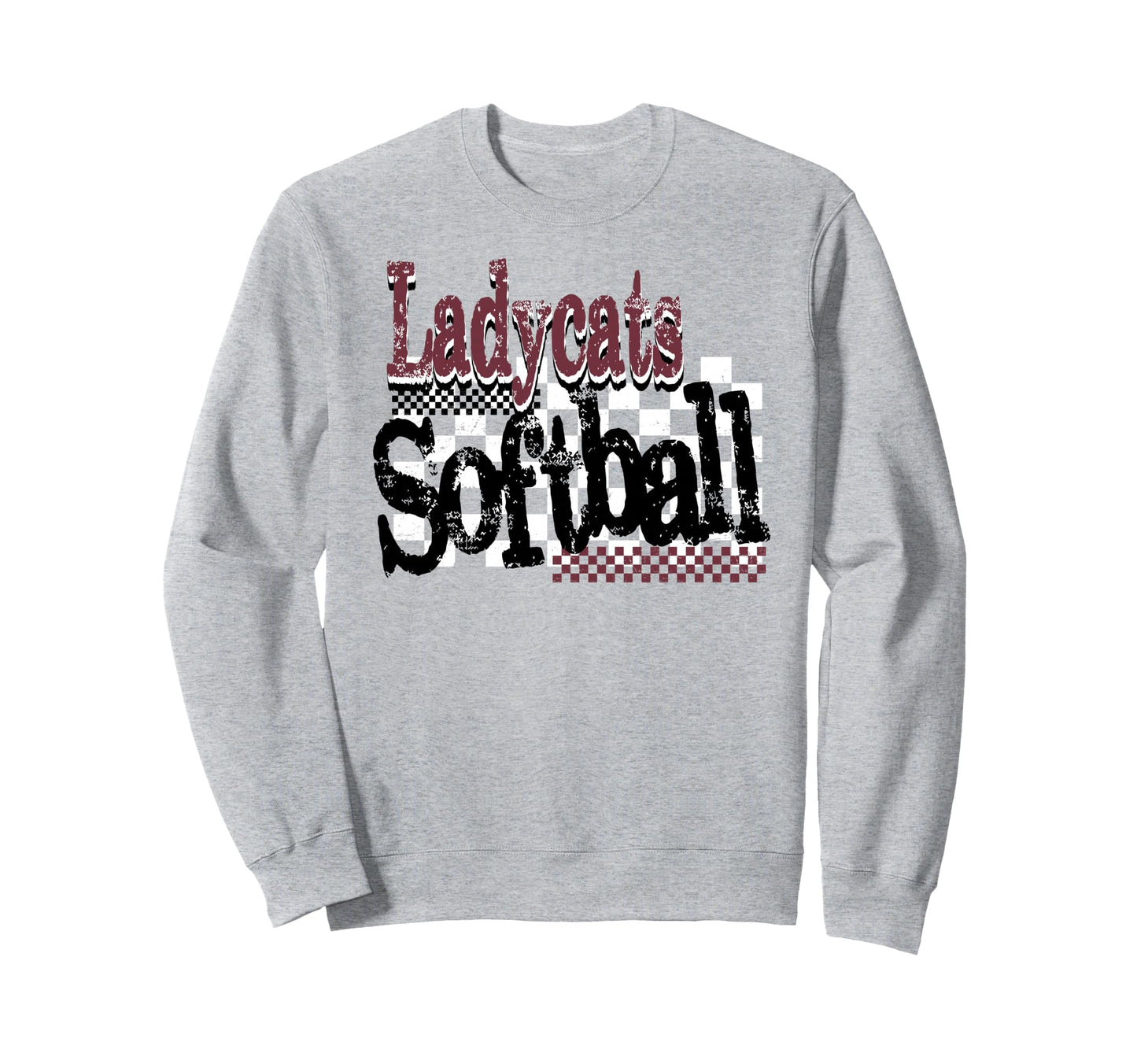 Ladycats Softball Mom Game Day Sweatshirt - Fun Novelty Design Men Women - T-Shirt, Sweatshirt, Hoodie