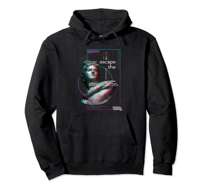 Glitch Greek Statue Sculpture Retrowave Hoodie - Streetwear Style Unisex - T-Shirt, Sweatshirt, Hoodie