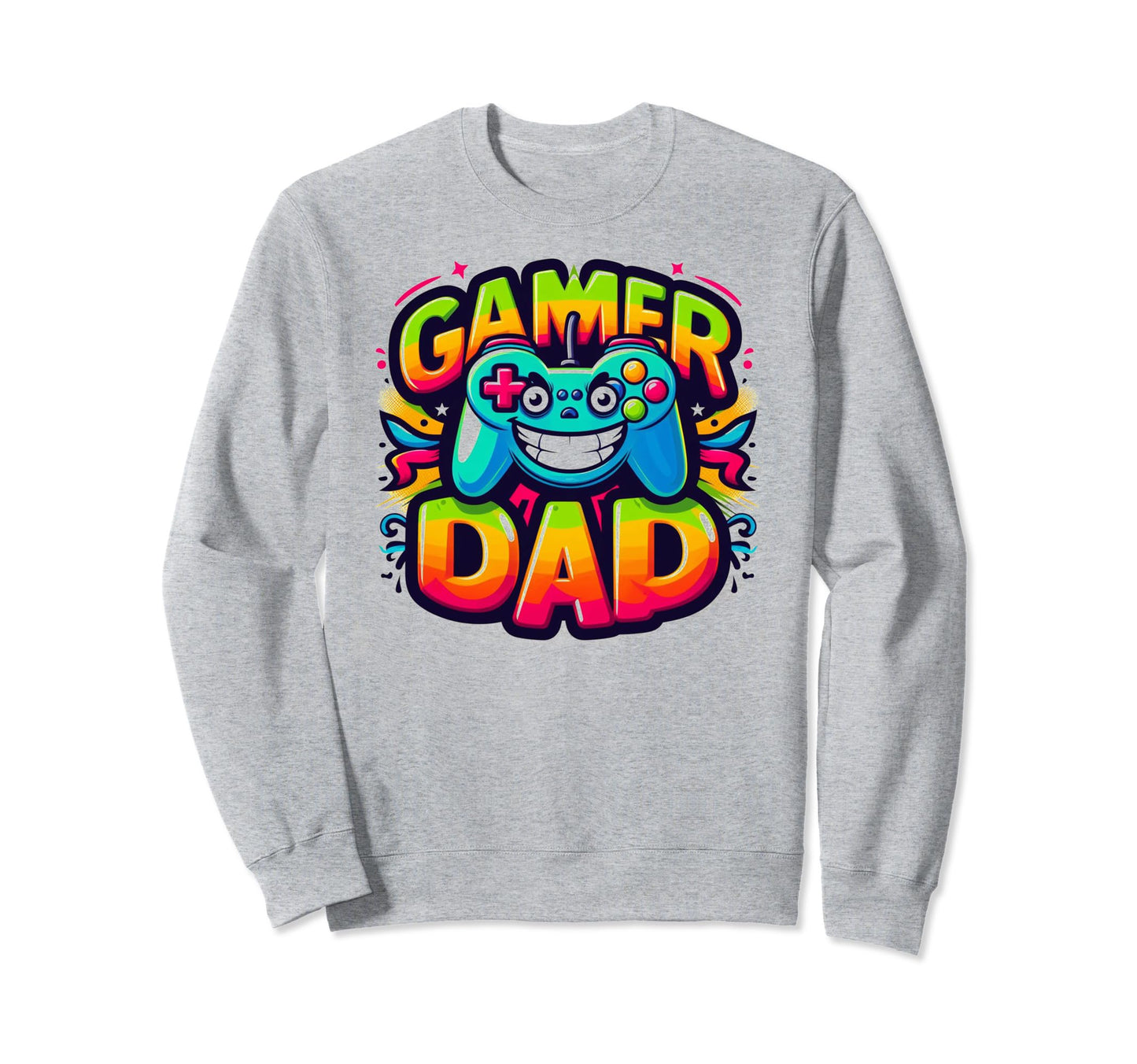 Gamer Dad Game Controller Gaming Sweatshirt - Aesthetic Graphic for Adults - T-Shirt, Sweatshirt, Hoodie
