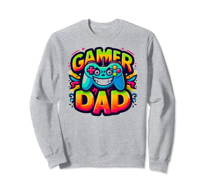 Gamer Dad Game Controller Gaming Sweatshirt - Aesthetic Graphic for Adults - T-Shirt, Sweatshirt, Hoodie