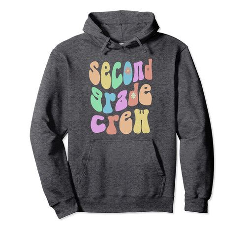 Rainbow Second Grade Crew 2Nd Gr Little Hoodie - Trendy Graphic for Adults - T-Shirt, Sweatshirt, Hoodie