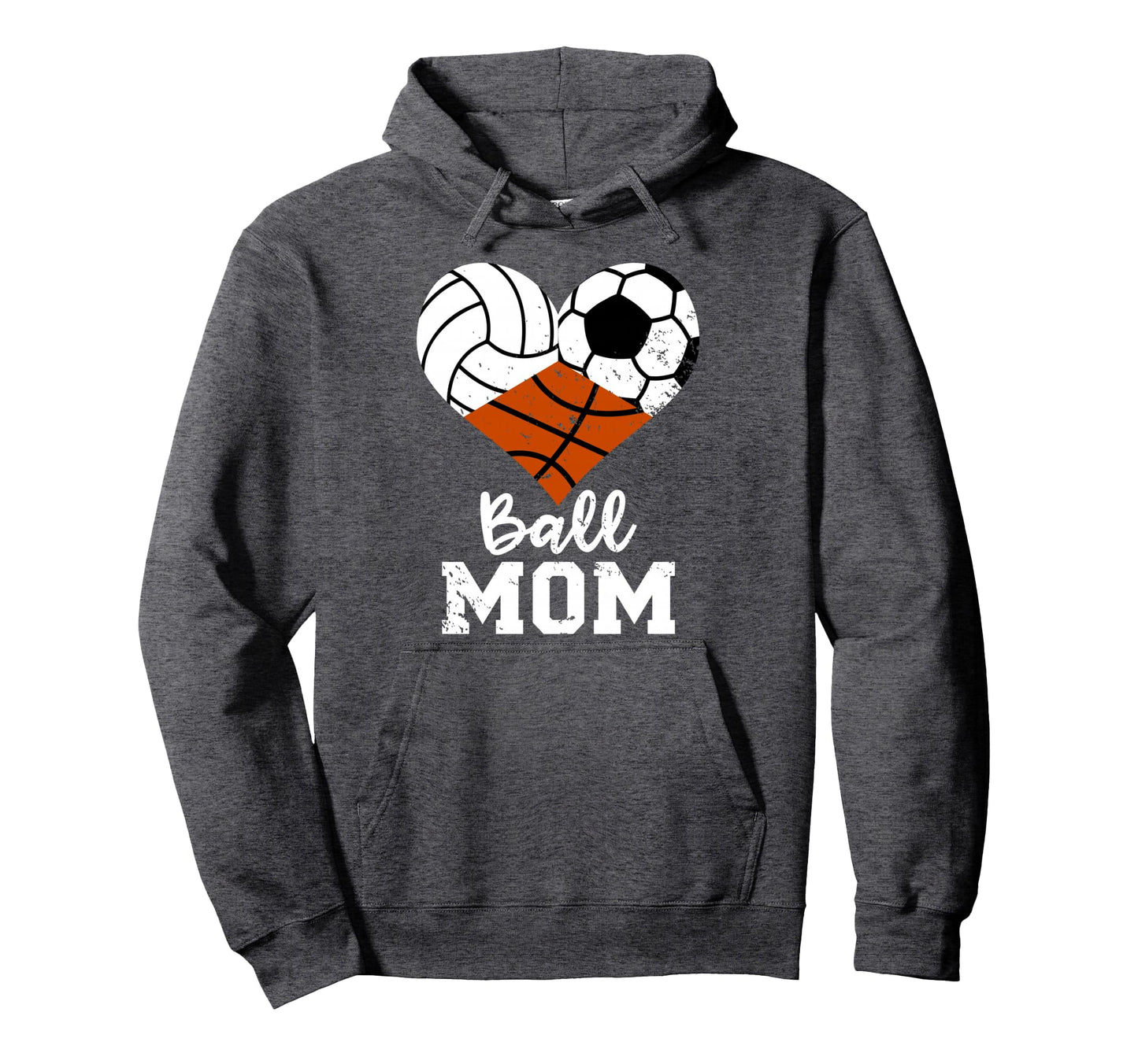 Ball Mom Funny Volleyball Soccer Hoodie - Unique Graphic Men Women - T-Shirt, Sweatshirt, Hoodie