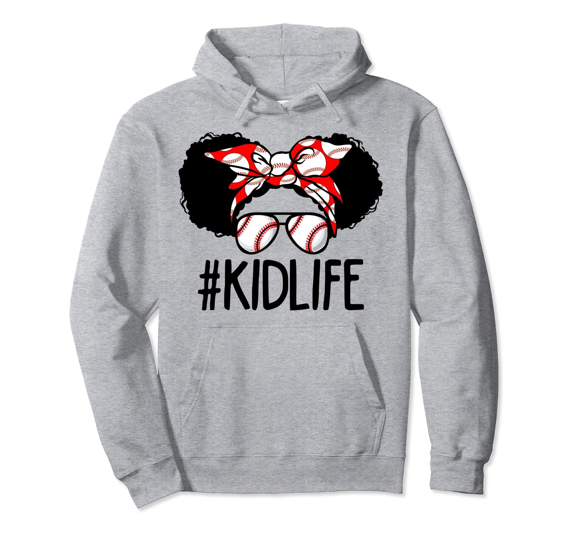 Dy Afro Hair Kidlife Baseball Lover Hoodie - Streetwear Style for Adults - T-Shirt, Sweatshirt, Hoodie