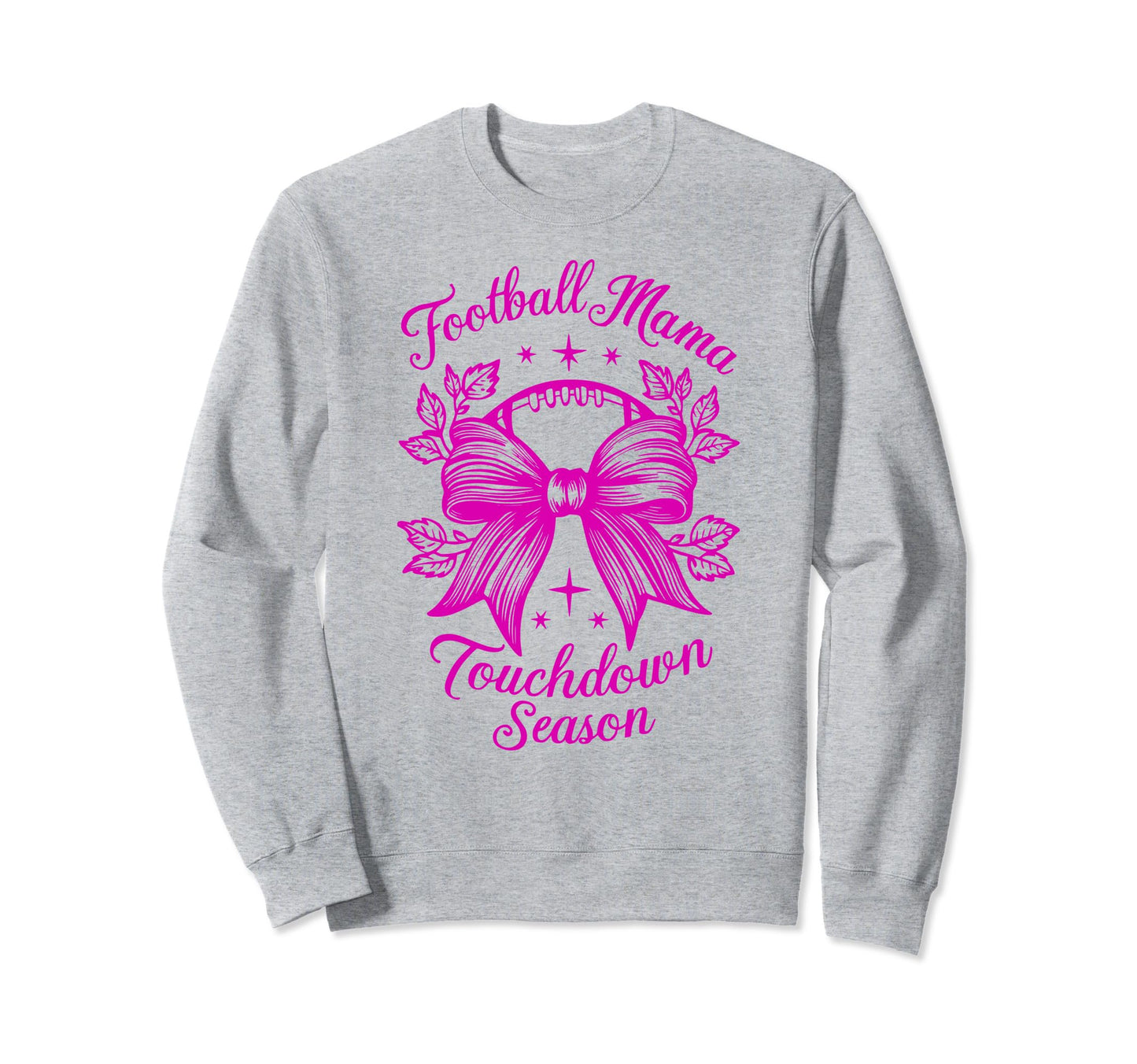 Womens Moms Coquette Bow Football Sweatshirt - Custom Art Print Unisex - T-Shirt, Sweatshirt, Hoodie