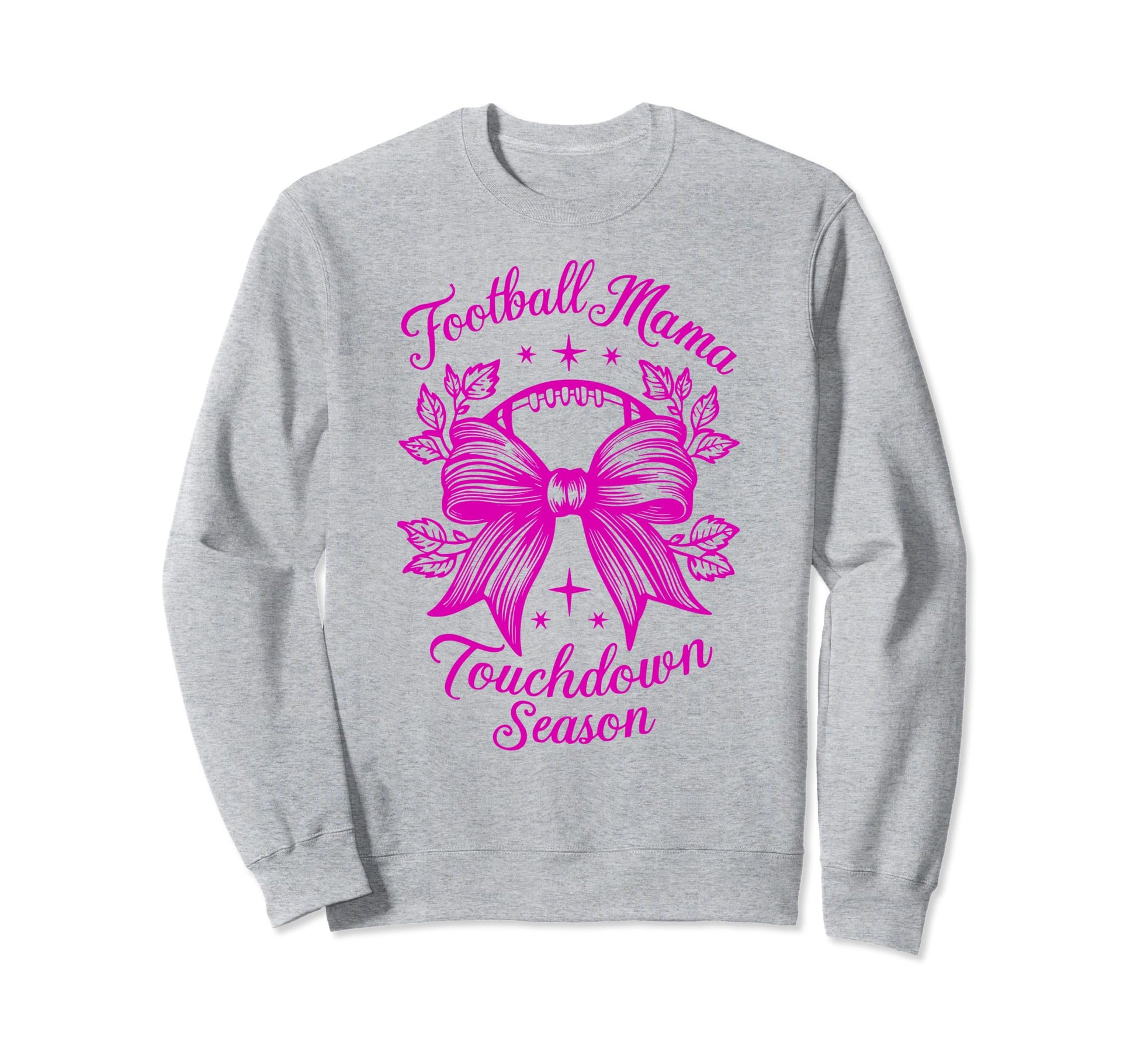 Womens Moms Coquette Bow Football Sweatshirt - Custom Art Print Unisex - T-Shirt, Sweatshirt, Hoodie