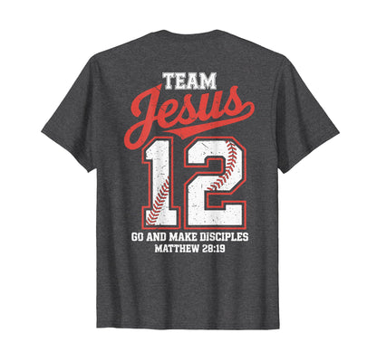 Team Jesus Baseball Christian Faith T-Shirt - Novelty Apparel for Adults - T-Shirt, Sweatshirt, Hoodie