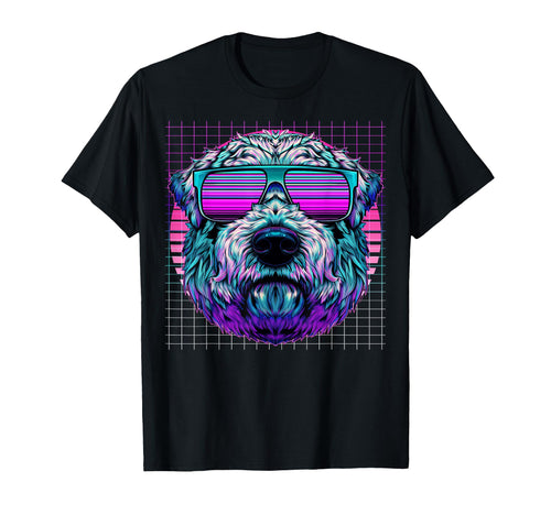 Wheaten Terrier Sunglasses Dog Vaporwave T-Shirt - Graphic Print Unisex - T-Shirt, Sweatshirt, Hoodie