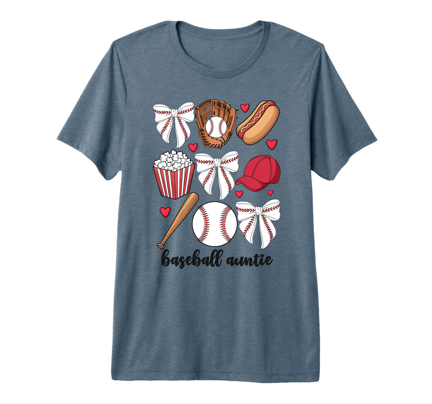Baseball Auntie Coquette Bow Nephew T-Shirt - Trendy Graphic Men Women - T-Shirt, Sweatshirt, Hoodie