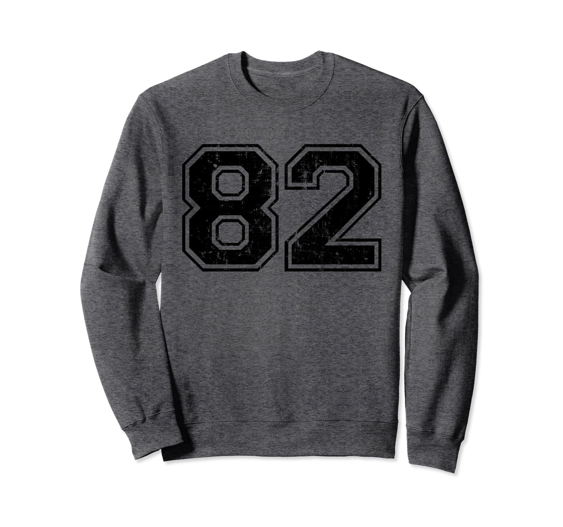 Number 82 Varsity Distressed Sport Sweatshirt - Streetwear Style Men Women - T-Shirt, Sweatshirt, Hoodie