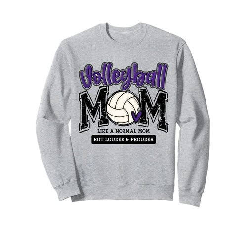 Volleyball Mom Purple Game Day Sweatshirt - Minimalist Print for Adults - T-Shirt, Sweatshirt, Hoodie