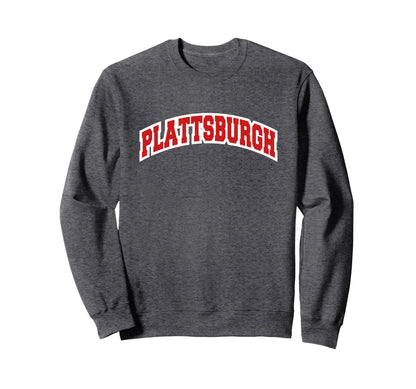 Plattsburgh New York Varsity Sweatshirt - Aesthetic Graphic Unisex - T-Shirt, Sweatshirt, Hoodie