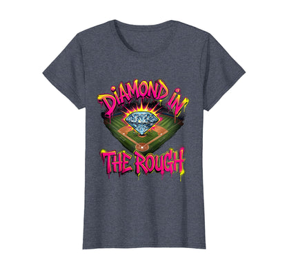 Diamond Rough Womens Baseball T-Shirt - Casual Everyday Wear Unisex - T-Shirt, Sweatshirt, Hoodie