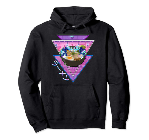 Aesthetic Vaporwave Ramen Anime Wave Hoodie - Streetwear Style for Adults - T-Shirt, Sweatshirt, Hoodie