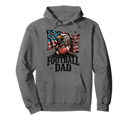 Football Dad Patriotic American Hoodie - Trendy Graphic for Adults - T-Shirt, Sweatshirt, Hoodie