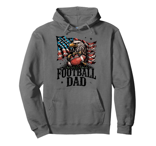 Football Dad Patriotic American Hoodie - Trendy Graphic for Adults - T-Shirt, Sweatshirt, Hoodie