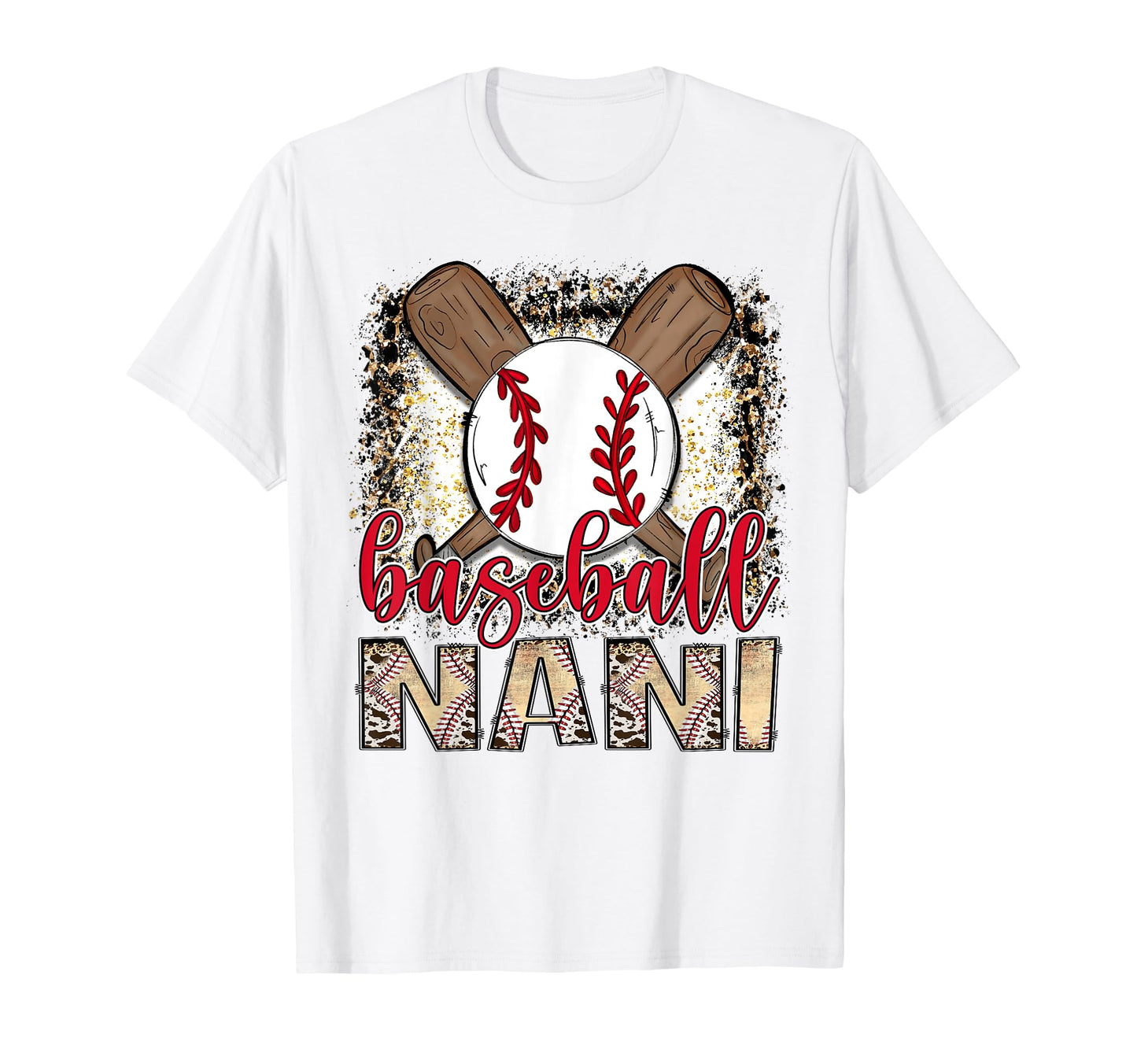 Baseball Nani Leopard Proud Ball Nani Game T-Shirt - Trendy Graphic Unisex - T-Shirt, Sweatshirt, Hoodie