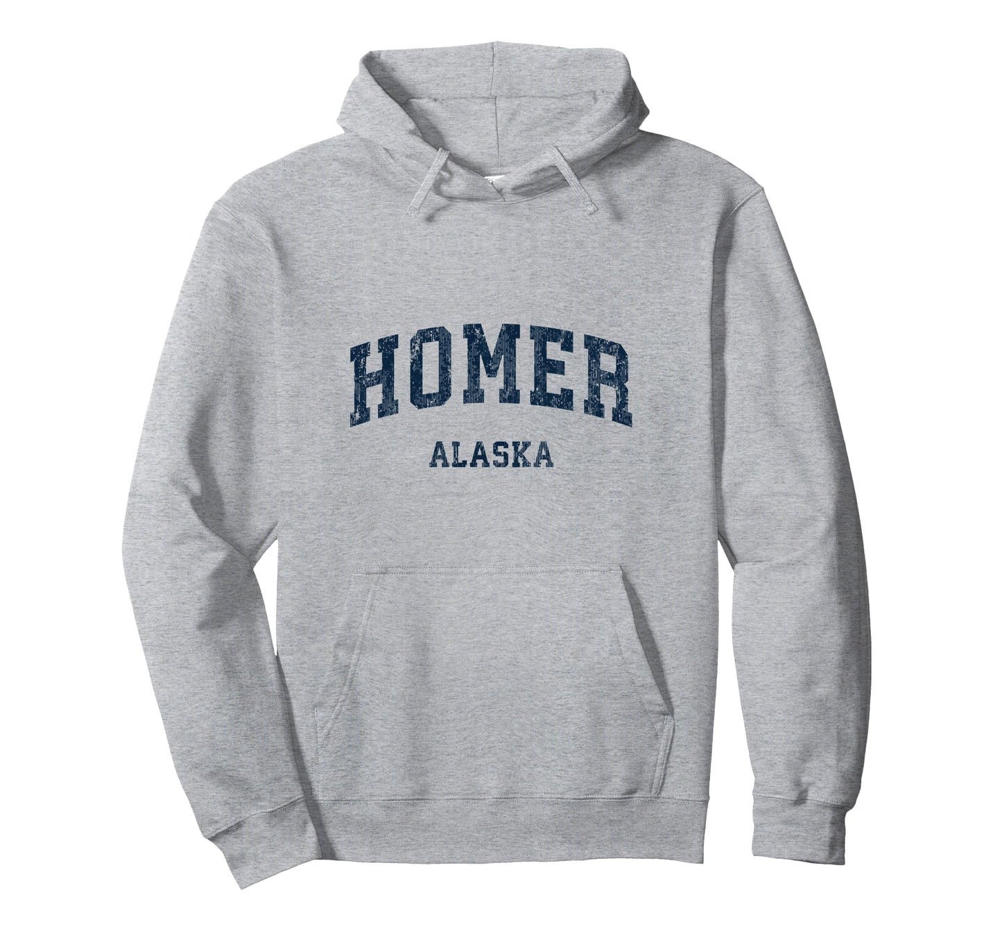 Homer Alaska Ak Varsity Sports Navy Hoodie - Casual Everyday Wear Unisex - T-Shirt, Sweatshirt, Hoodie