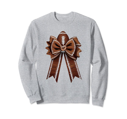 Womens Moms Coquette Bow Football Sweatshirt - Graphic Print Men Women - T-Shirt, Sweatshirt, Hoodie