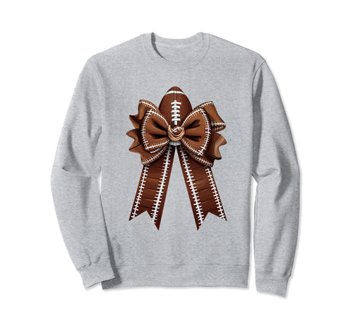 Womens Moms Coquette Bow Football Sweatshirt - Graphic Print Men Women - T-Shirt, Sweatshirt, Hoodie