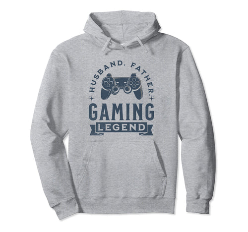Husband Father Gaming Legend Funny Video Hoodie - Graphic Print for Adults - T-Shirt, Sweatshirt, Hoodie