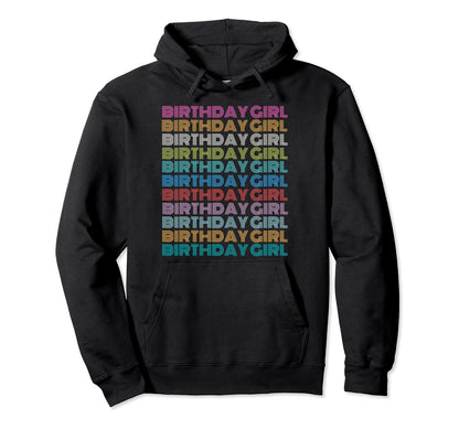 Fun Birthday Rainbow Celebration Party Hoodie - Minimalist Print Men Women - T-Shirt, Sweatshirt, Hoodie