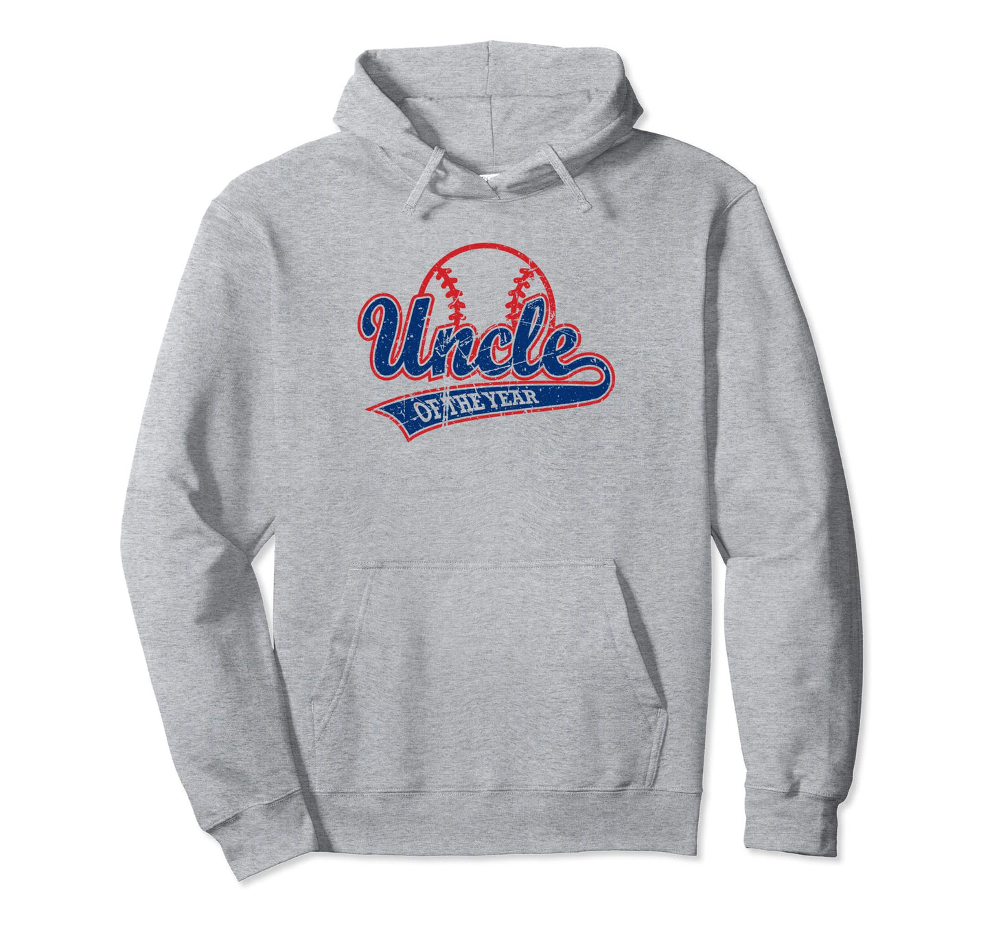 Funny Baseball Uncle Year Hoodie - Graphic Print for Adults - T-Shirt, Sweatshirt, Hoodie