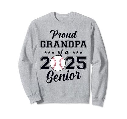 Class 2025 Baseball Grandpa Senior Sweatshirt - Custom Art Print Men Women - T-Shirt, Sweatshirt, Hoodie