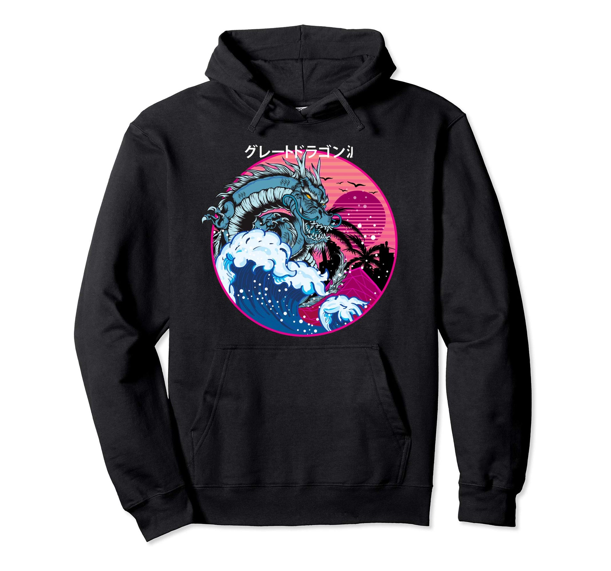 Great Dragon Wave Off Kanagawa Hoodie - Aesthetic Graphic for Adults - T-Shirt, Sweatshirt, Hoodie