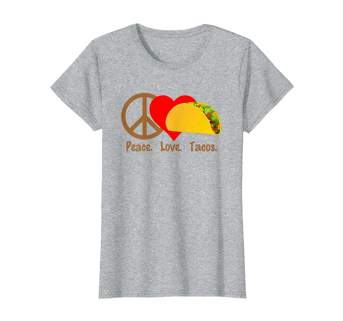 Peace Love Tacos Taco Tuesday Eat Food T-Shirt - Unique Graphic for Adults - T-Shirt, Sweatshirt, Hoodie