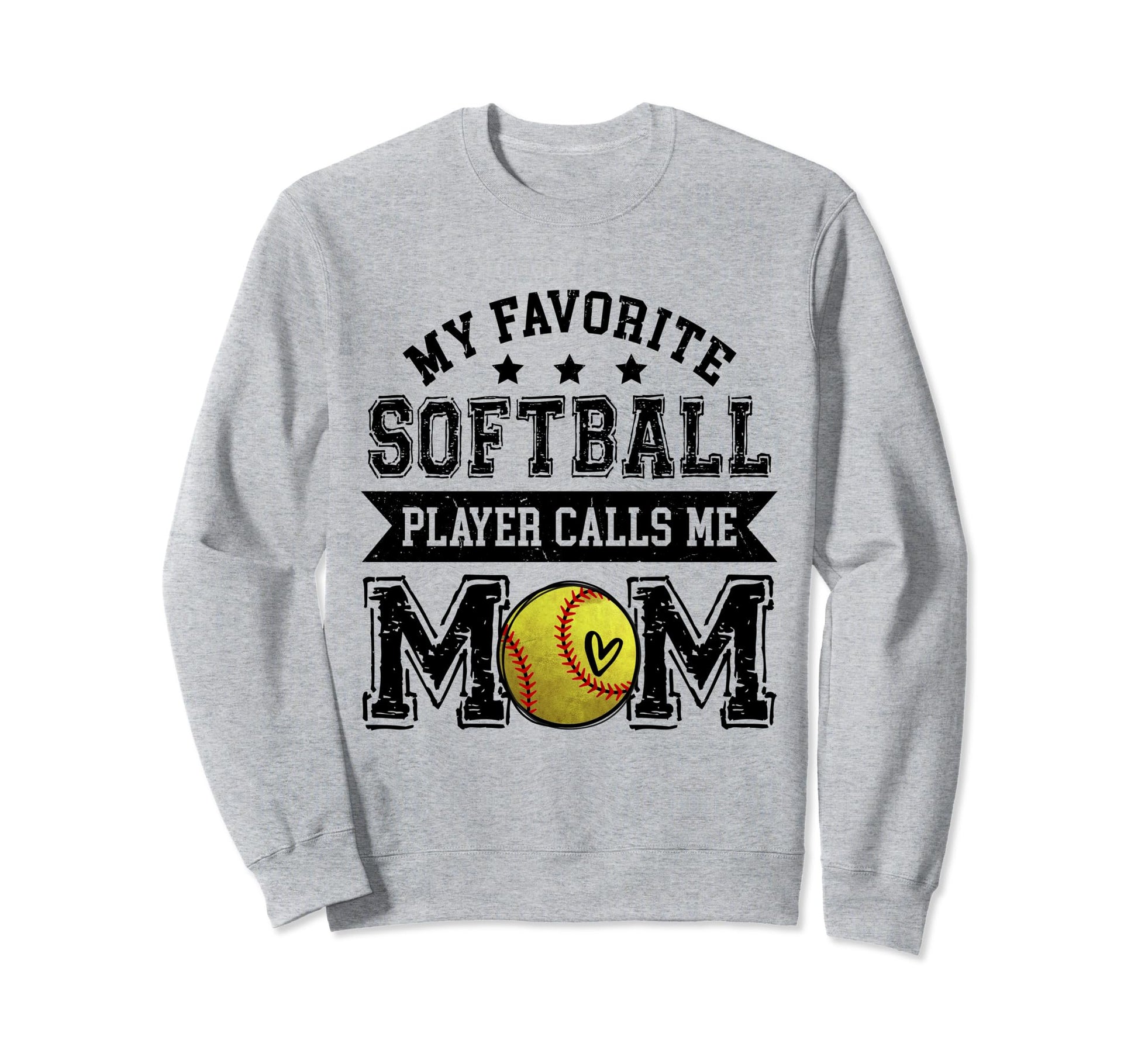Softball Mom My Favorite Softball Sweatshirt - Casual Everyday Wear Unisex - T-Shirt, Sweatshirt, Hoodie