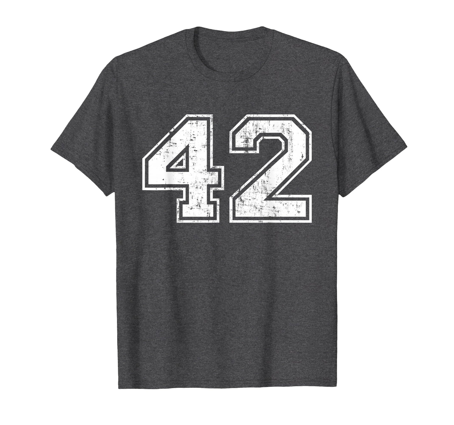 Number 42 Varsity Distressed Sports T-Shirt - Casual Everyday Wear Unisex - T-Shirt, Sweatshirt, Hoodie