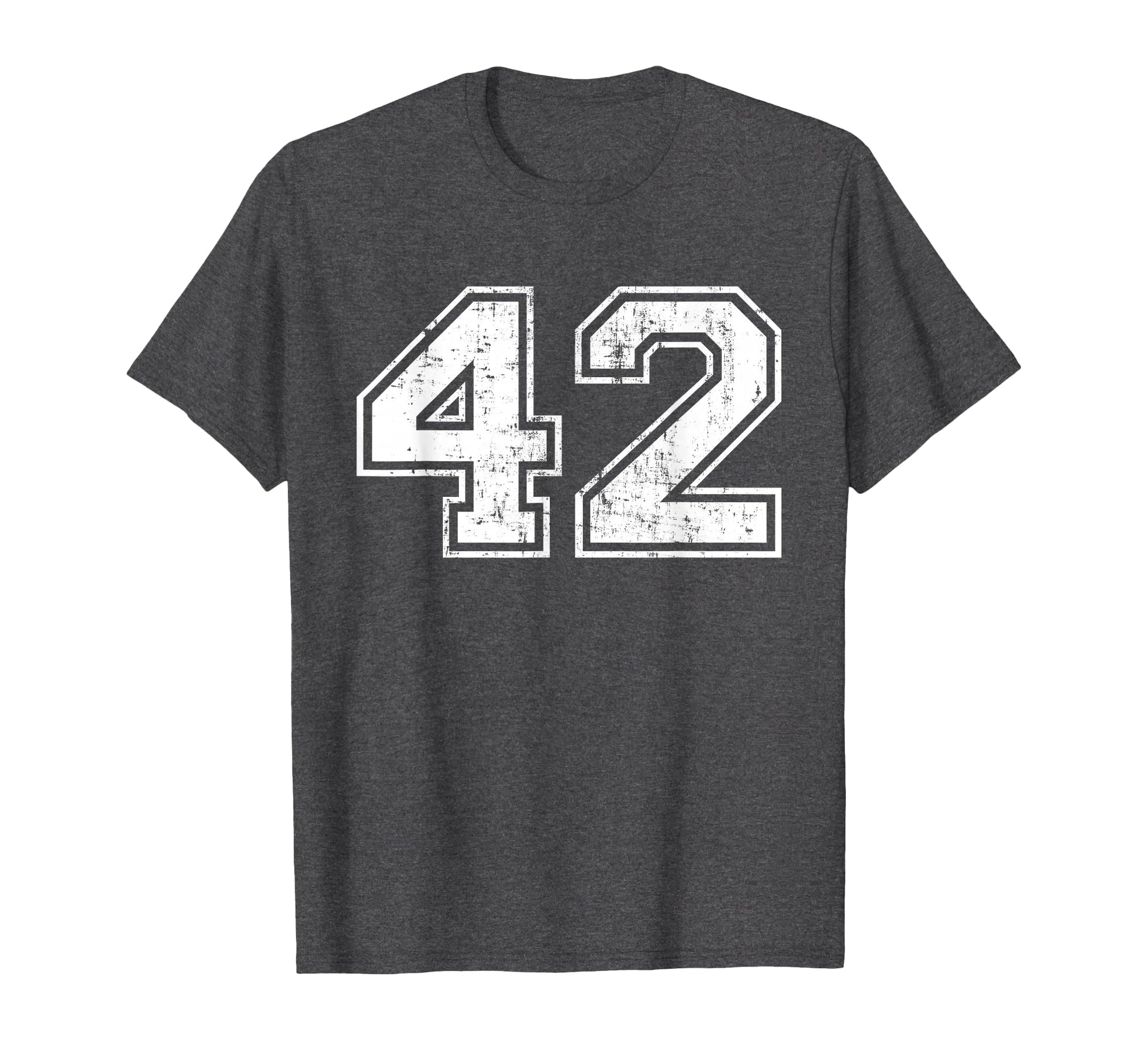 Number 42 Varsity Distressed Sports T-Shirt - Casual Everyday Wear Unisex - T-Shirt, Sweatshirt, Hoodie