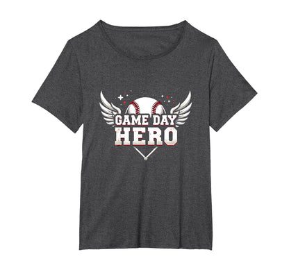 Baseball Dad Game Day Hero Proud T-Shirt - Custom Art Print for Adults - T-Shirt, Sweatshirt, Hoodie
