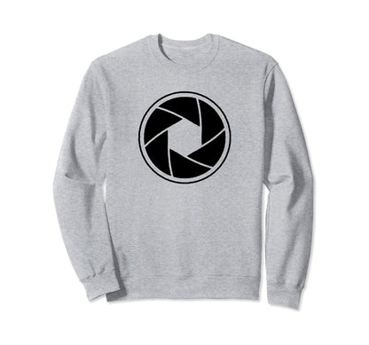 Minimalist Camera Shutter Sweatshirt - Casual Everyday Wear Men Women - T-Shirt, Sweatshirt, Hoodie