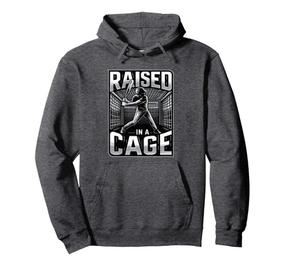 Raised Cage Baseball Training Batting Hoodie - Novelty Apparel Men Women - T-Shirt, Sweatshirt, Hoodie