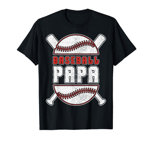 Mens Baseball Papa Baseball Player T-Shirt - Novelty Apparel Men Women - T-Shirt, Sweatshirt, Hoodie