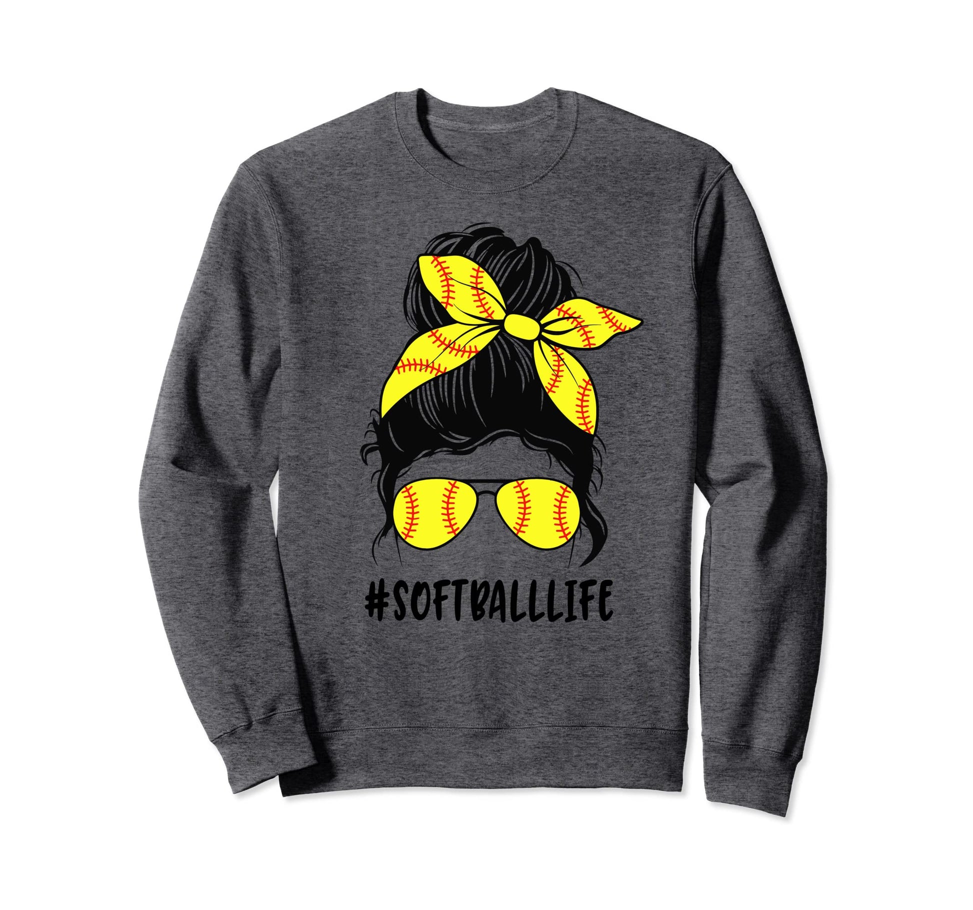 Mom Life Softball Baseball Mom Sweatshirt - Streetwear Style for Adults - T-Shirt, Sweatshirt, Hoodie