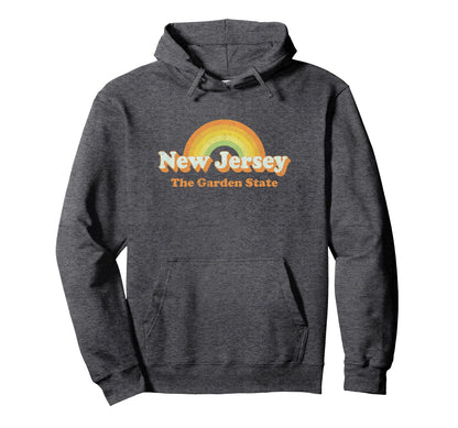 New Jersey 70S Nj Rainbow Hoodie - Unique Graphic for Adults - T-Shirt, Sweatshirt, Hoodie