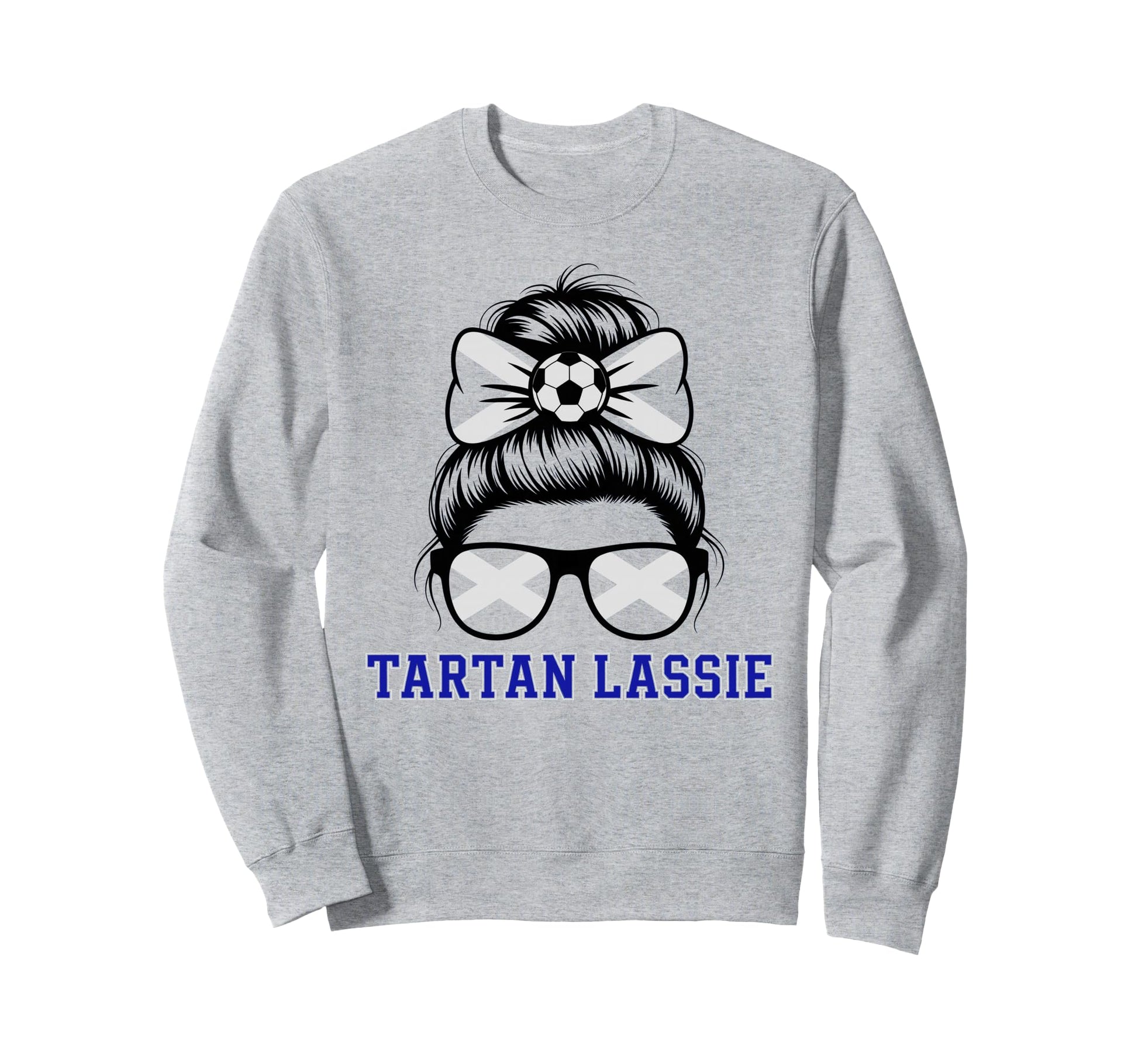 Scottish Scotland Tartan Lassie Sweatshirt - Minimalist Print Men Women - T-Shirt, Sweatshirt, Hoodie