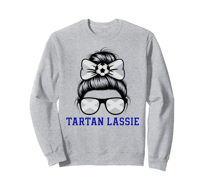 Scottish Scotland Tartan Lassie Sweatshirt - Minimalist Print Men Women - T-Shirt, Sweatshirt, Hoodie