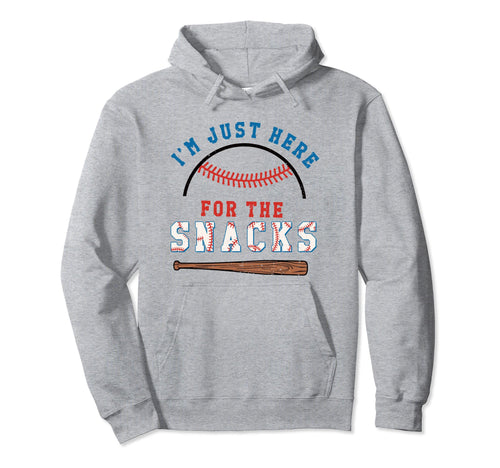 Im Just Here Snacks Baseball Snack Hoodie - Minimalist Print Unisex - T-Shirt, Sweatshirt, Hoodie