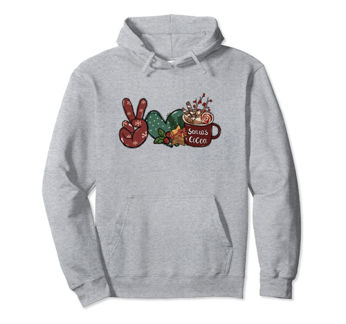 Hot Cocoa Mug Peace Sign Hand Peace Hoodie - Fun Novelty Design Men Women - T-Shirt, Sweatshirt, Hoodie