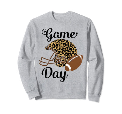 Leopard Football Game Day Helmet Sweatshirt - Streetwear Style Unisex - T-Shirt, Sweatshirt, Hoodie