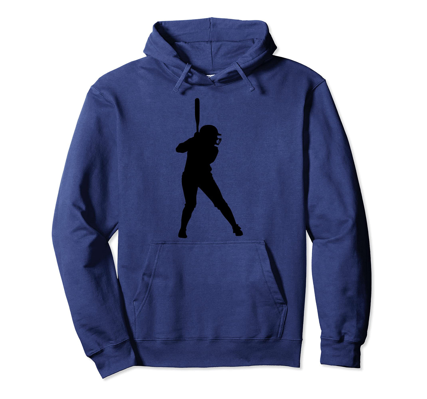 Silhouette Softball Player Baseball Hoodie - Minimalist Print for Adults - T-Shirt, Sweatshirt, Hoodie