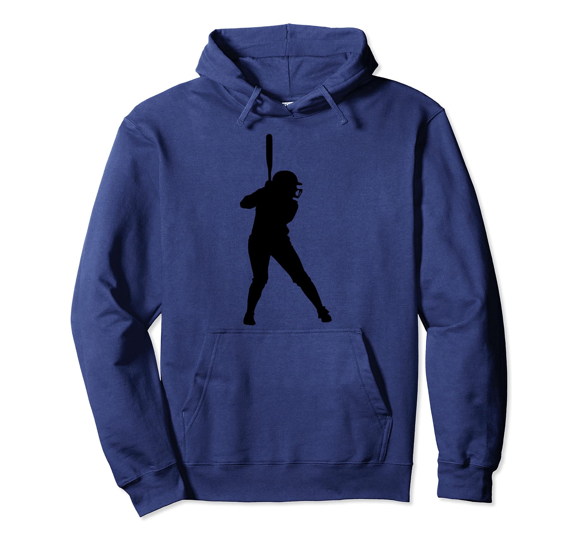 Silhouette Softball Player Baseball Hoodie - Minimalist Print for Adults - T-Shirt, Sweatshirt, Hoodie