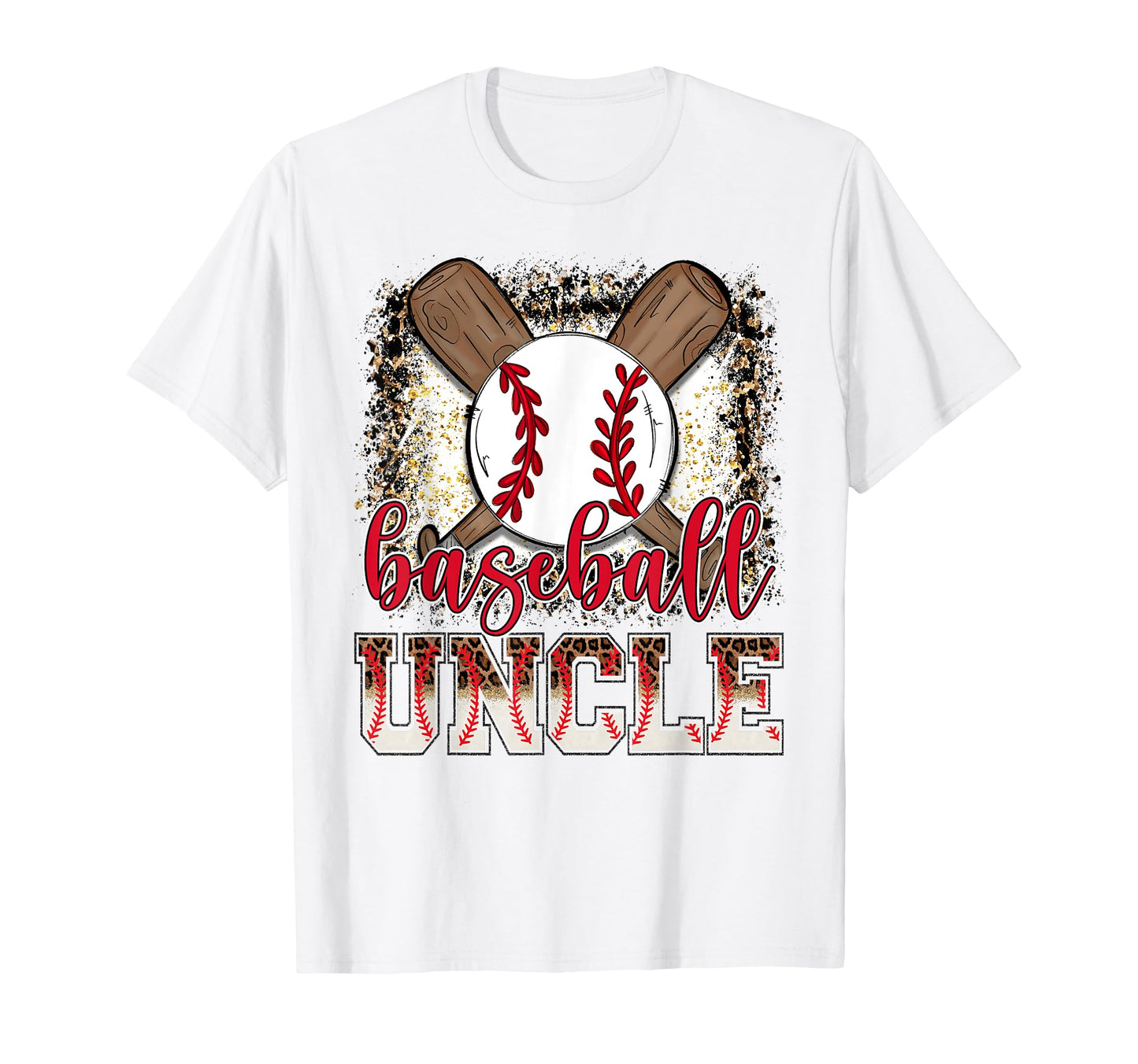 Baseball Uncle Leopard Proud Ball T-Shirt - Fun Novelty Design Men Women - T-Shirt, Sweatshirt, Hoodie
